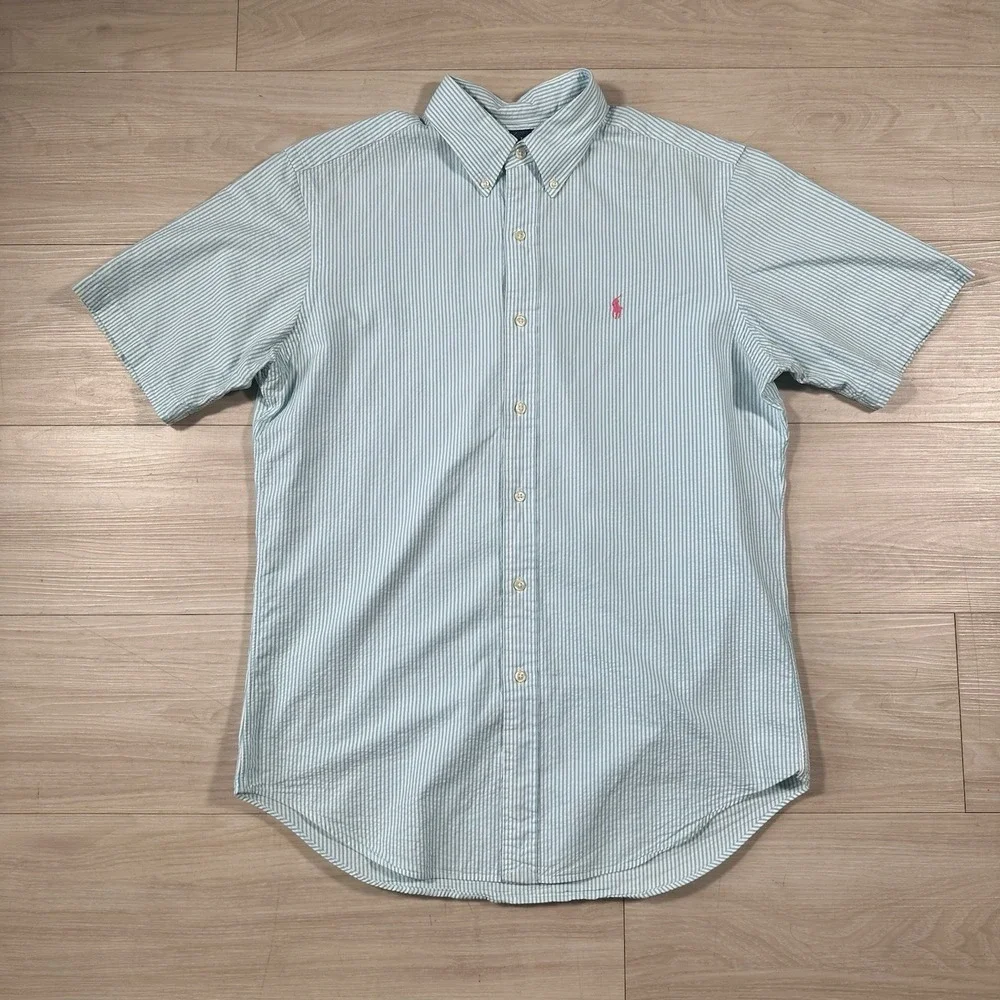 Polo Ralph Lauren Men's Classic Fit Seersucker Shirt Size Medium RL Prepster